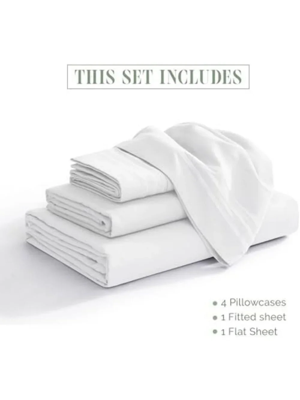 Luxury Soft 1500 Thread Count Egyptian 4-Piece Hotel Quality Bedding Set, Deep